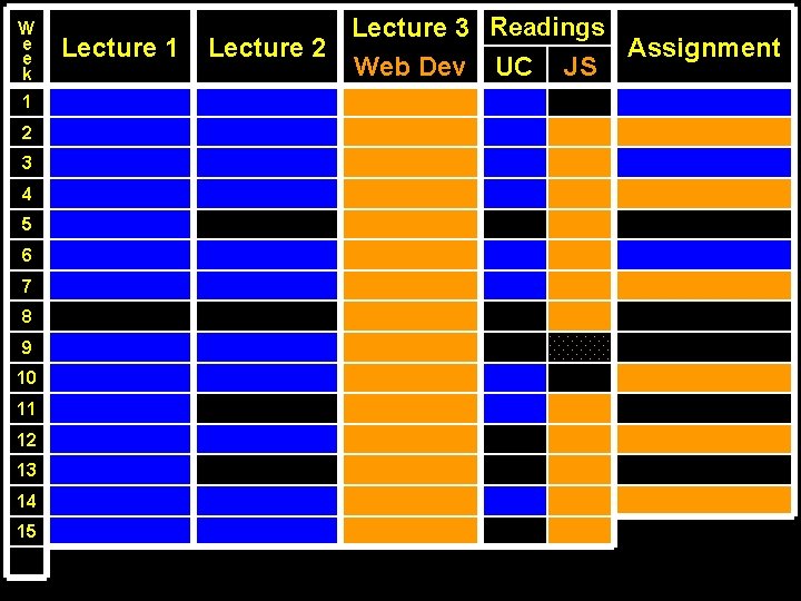 W e e k 1 2 3 4 5 6 7 8 9 10