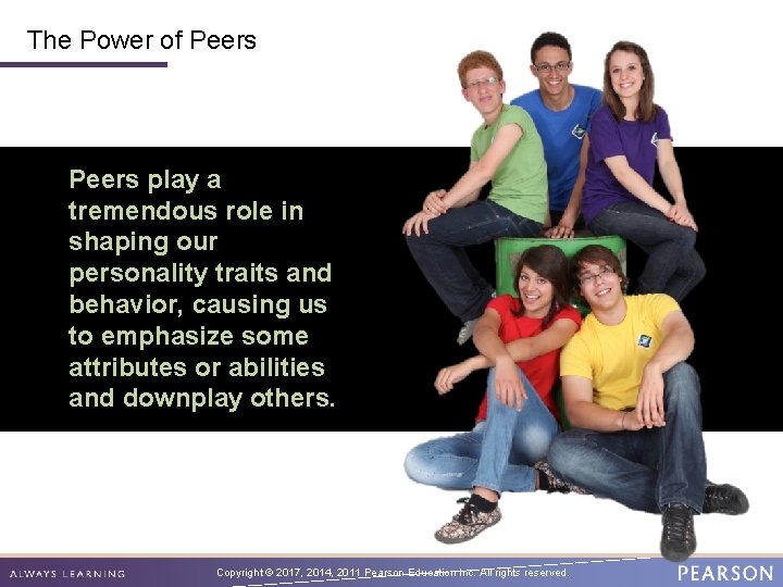 The Power of Peers play a tremendous role in shaping our personality traits and