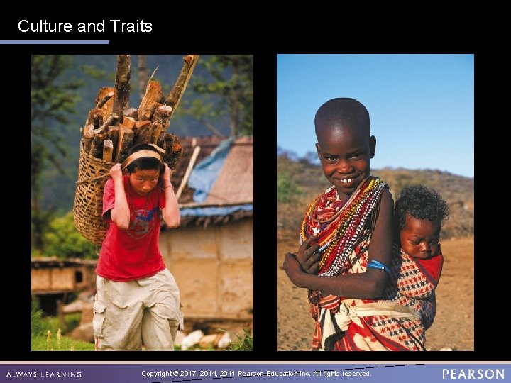 Culture and Traits Copyright © 2017, 2014, 2011 Pearson Education Inc. All rights reserved. Culture and Traits Copyright © 2017, 2014, 2011 Pearson Education Inc. All rights reserved.