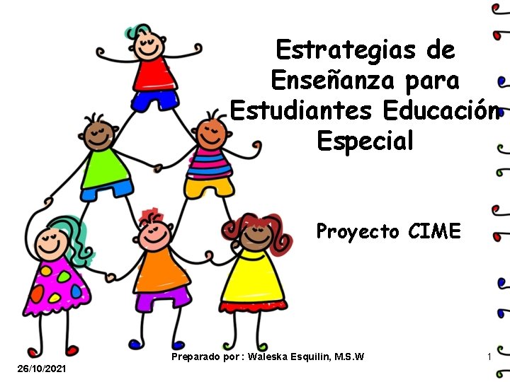 Estrategias de Enseñanza para Estudiantes Educación Especial Proyecto CIME Preparado por : Waleska Esquilin,