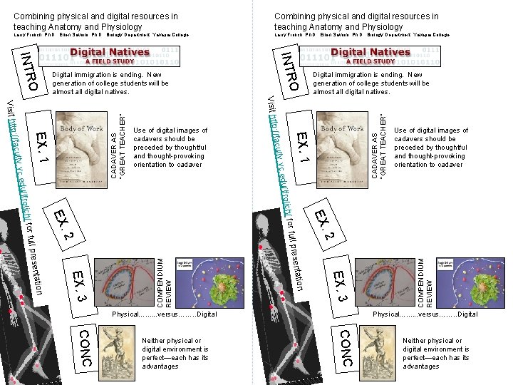 Combining physical and digital resources in teaching Anatomy