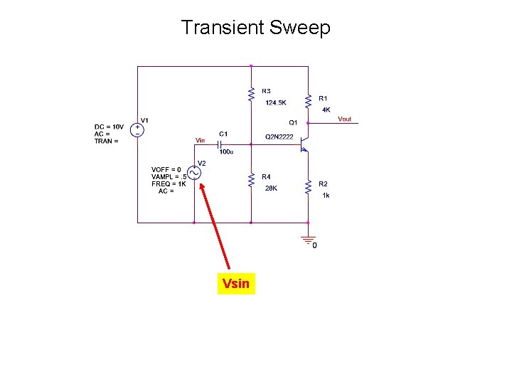 Transient Sweep Vsin 