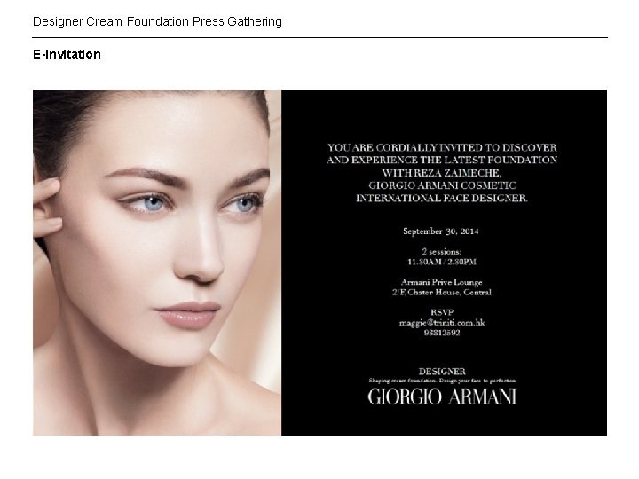 Designer Cream Foundation Press Gathering E-Invitation 
