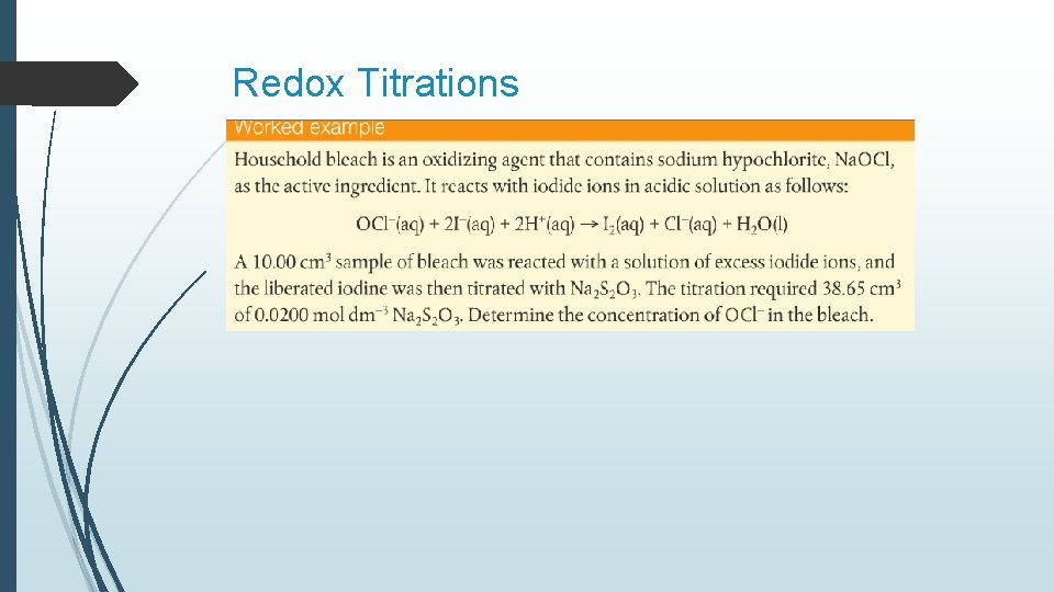 Redox Titrations 