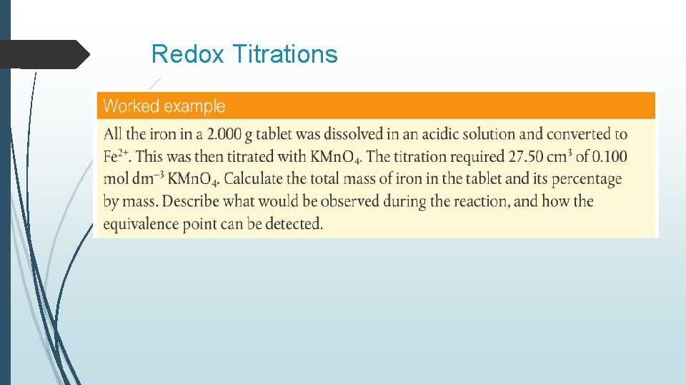 Redox Titrations 