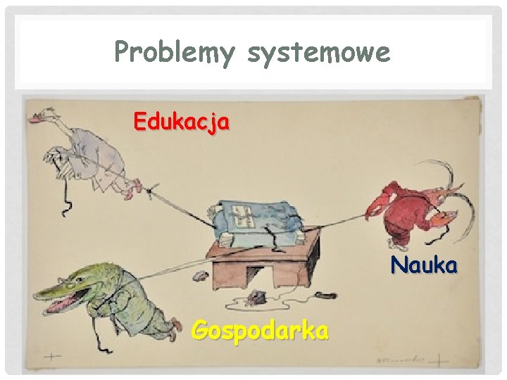 Problemy systemowe Edukacja Nauka Gospodarka 