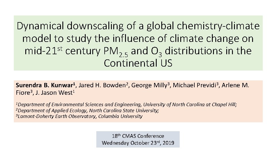 Dynamical downscaling of a global chemistry-climate model to study the influence of climate change