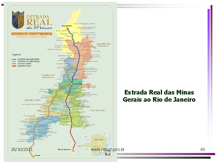 Estrada Real das Minas Gerais ao Rio de Janeiro 26/10/2021 www. nilson. pro. br