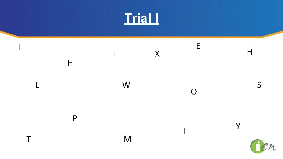 Trial I I H I E X W L M S O P T