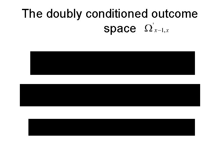 The doubly conditioned outcome space 