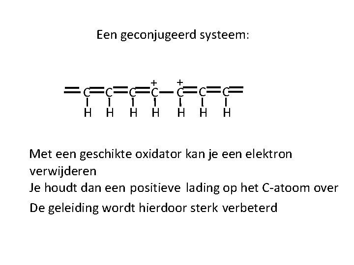 Een geconjugeerd systeem: C C H H + C C H H C H