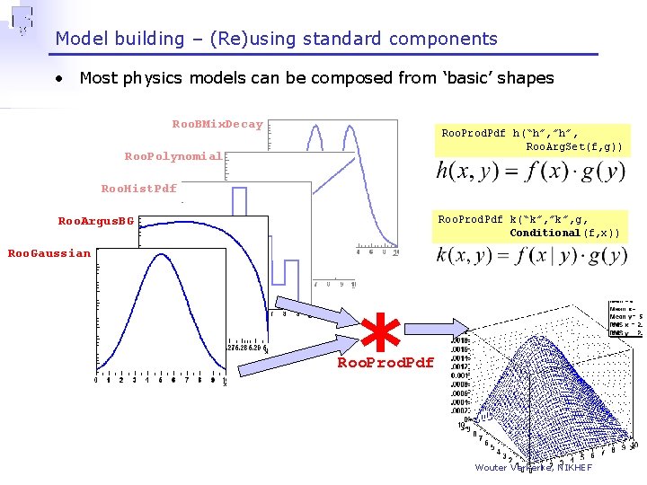 Model building – (Re)using standard components • Most physics models can be composed from