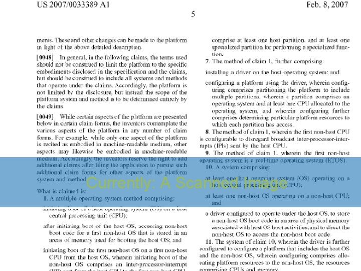 Currently: A Scanned Image BENEFITS Currently: A Scanned Image BENEFITS