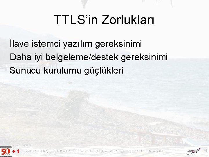 TTLS’in Zorlukları İlave istemci yazılım gereksinimi Daha iyi belgeleme/destek gereksinimi Sunucu kurulumu güçlükleri 10/27/2021