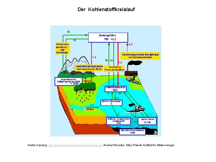 Kohlenstoffkreislauf Der Kohlenstoffkreislauf Dieter Kasang: http: //www. hamburger-bildungsserver. de, Norbert Noreiks, Max-Planck-Institut für Meteorologie