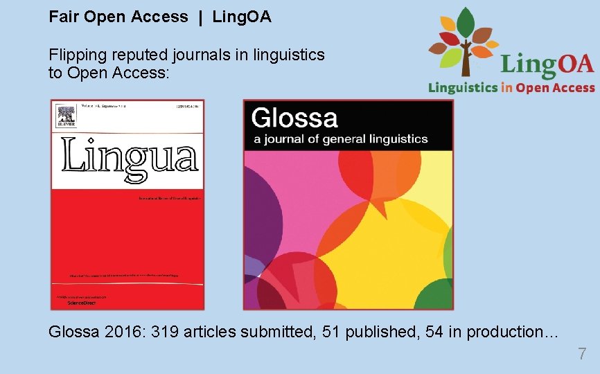 Fair Open Access | Ling. OA Flipping reputed journals in linguistics to Open Access: