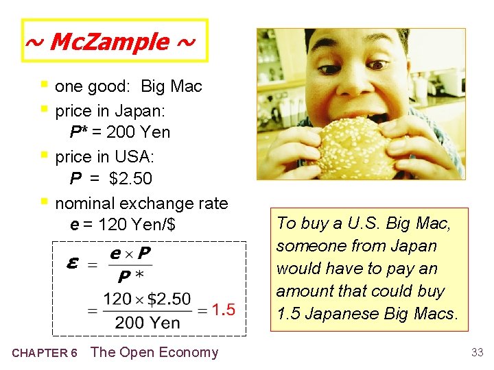 ~ Mc. Zample ~ § one good: Big Mac § price in Japan: §