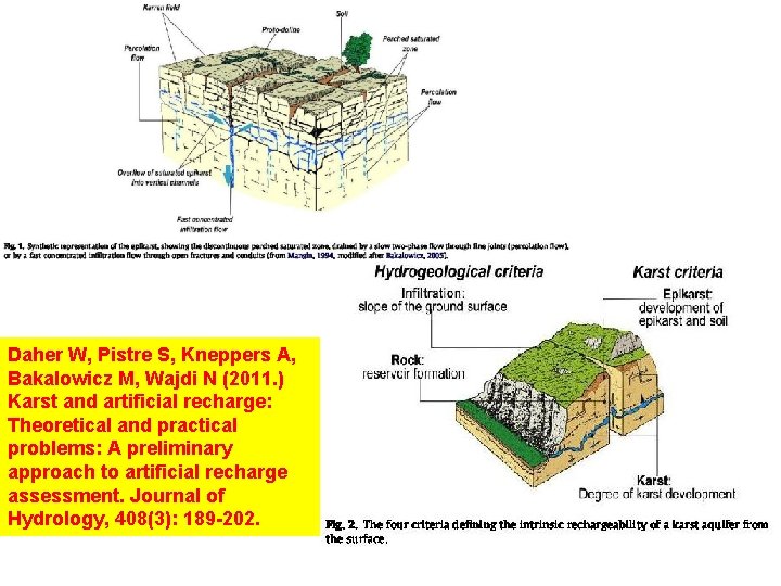 Daher W, Pistre S, Kneppers A, Bakalowicz M, Wajdi N (2011. ) Karst and