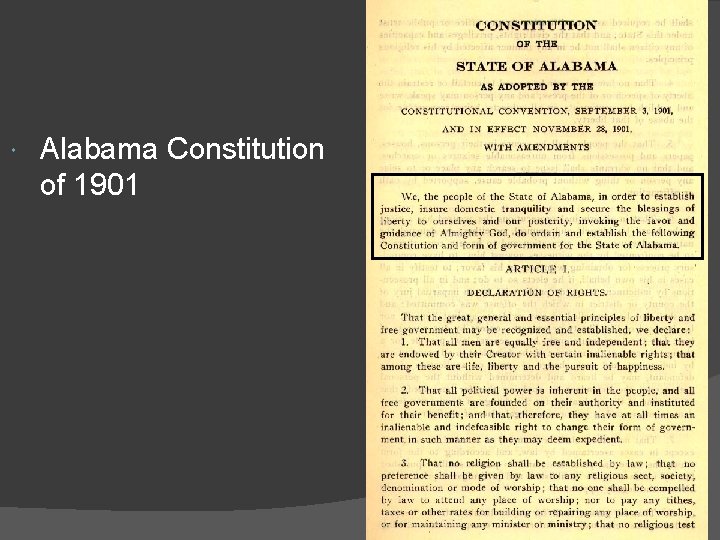  Alabama Constitution of 1901 