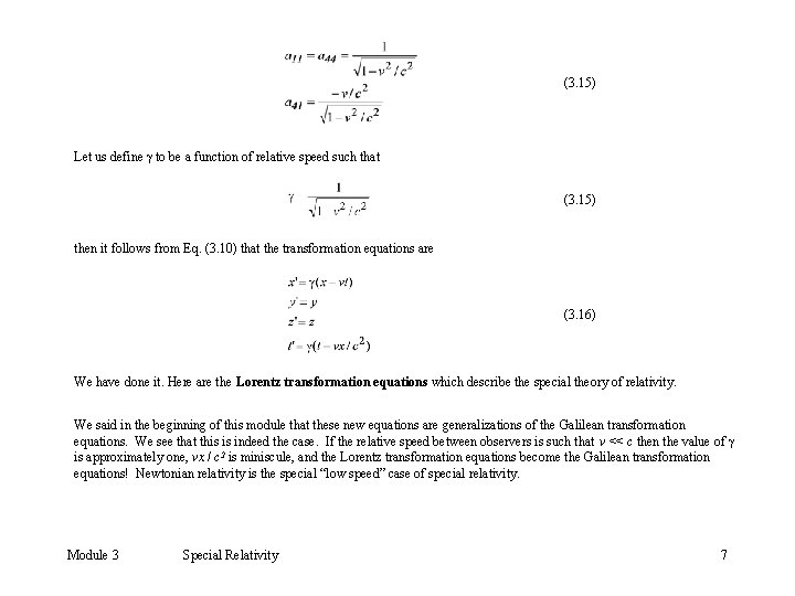 (3. 15) Let us define to be a function of relative speed such that