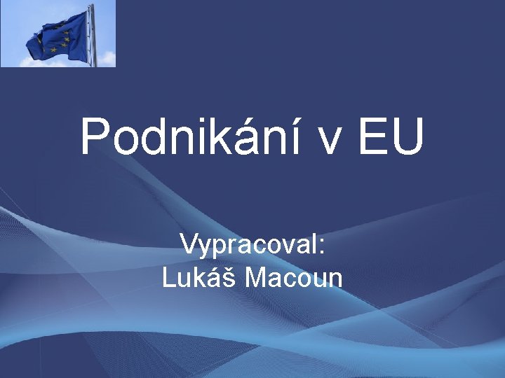 Podnikání v EU Vypracoval: Lukáš Macoun 