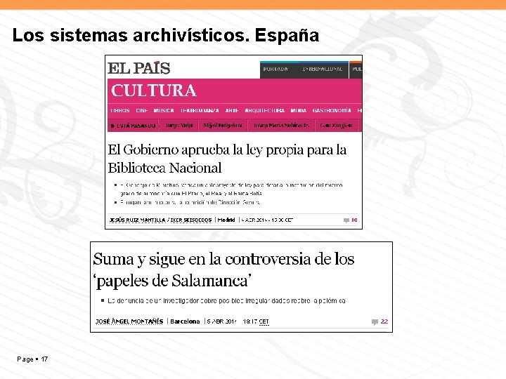 Los sistemas archivísticos. España Page 17 