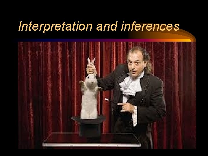 Interpretation and inferences 