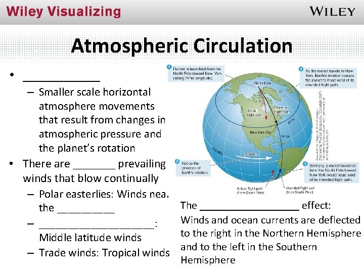 Atmospheric Circulation • ______ – Smaller scale horizontal atmosphere movements that result from changes Atmospheric Circulation • ______ – Smaller scale horizontal atmosphere movements that result from changes