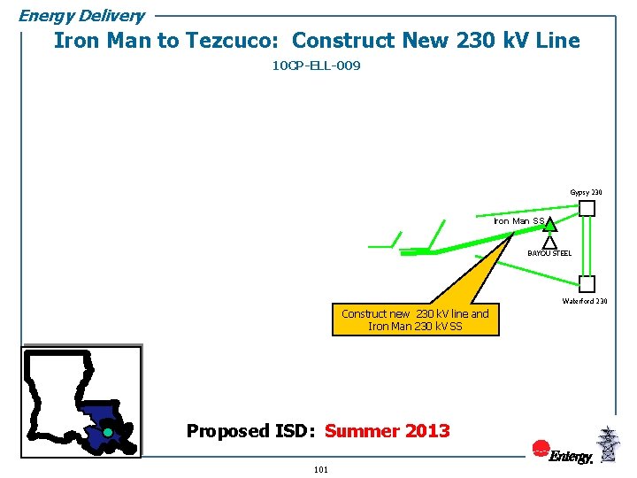 Energy Delivery Iron Man to Tezcuco: Construct New 230 k. V Line 10 CP-ELL-009