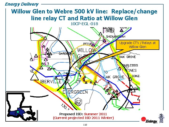 Energy Delivery Willow Glen to Webre 500 k. V line: Replace/change line relay CT