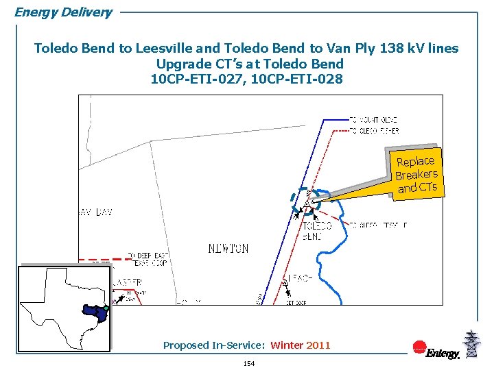 Energy Delivery Toledo Bend to Leesville and Toledo Bend to Van Ply 138 k.