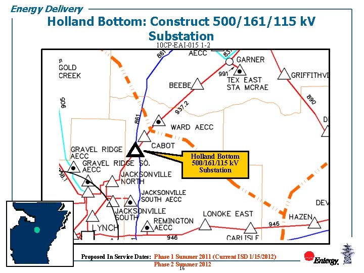 Energy Delivery Holland Bottom: Construct 500/161/115 k. V Substation 10 CP-EAI-015 1 -2 Holland