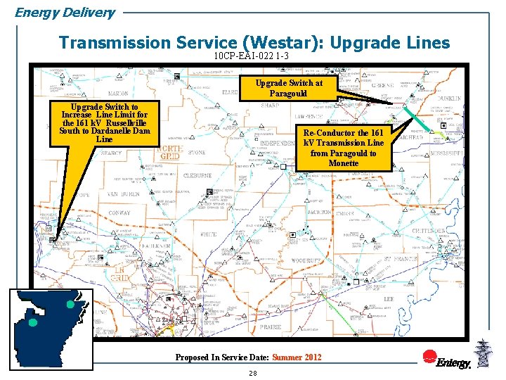 Energy Delivery Transmission Service (Westar): Upgrade Lines 10 CP-EAI-022 1 -3 Upgrade Switch at