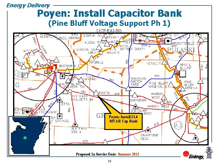 Energy Delivery Poyen: Install Capacitor Bank (Pine Bluff Voltage Support Ph 1) 11 CP-EAI-001