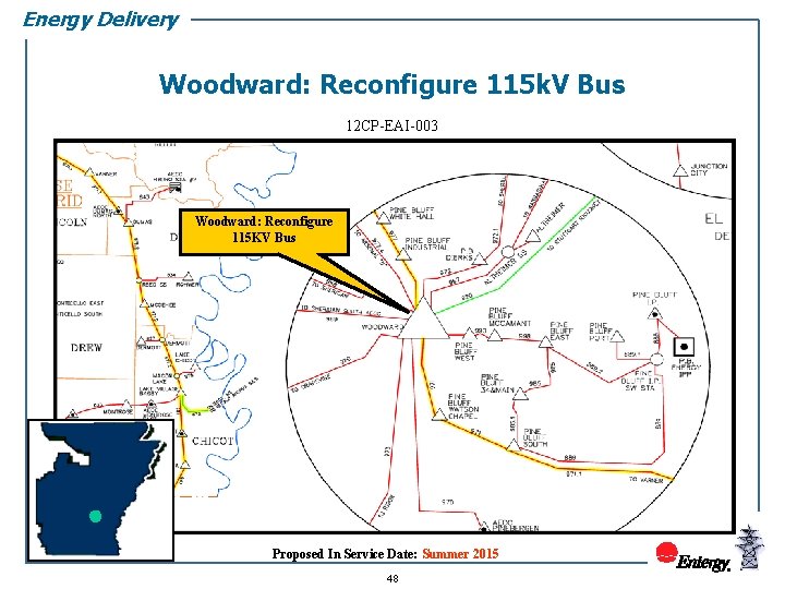 Energy Delivery Woodward: Reconfigure 115 k. V Bus 12 CP-EAI-003 Woodward: Reconfigure 115 KV