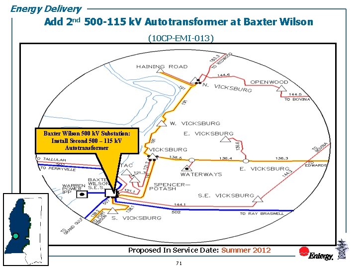 Energy Delivery Add 2 nd 500 -115 k. V Autotransformer at Baxter Wilson (10