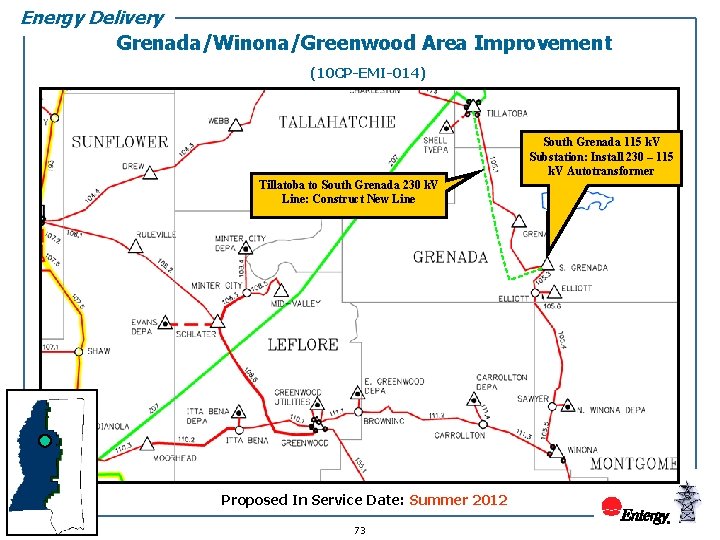 Energy Delivery Grenada/Winona/Greenwood Area Improvement (10 CP-EMI-014) South Grenada 115 k. V Substation: Install