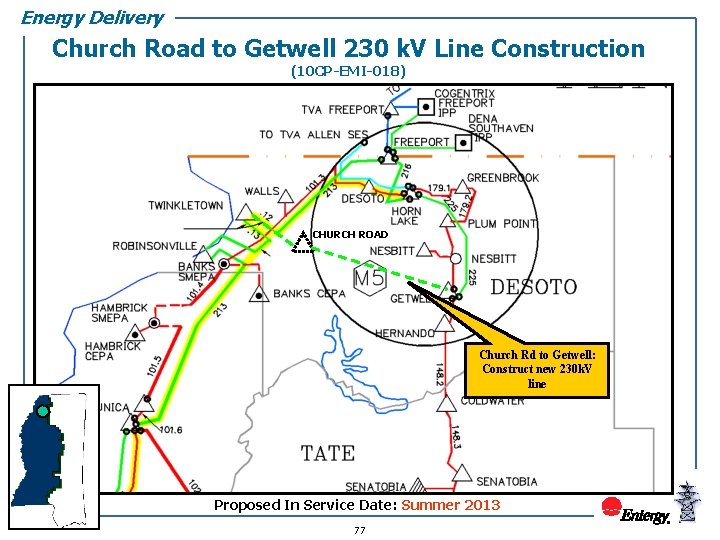 Energy Delivery Church Road to Getwell 230 k. V Line Construction (10 CP-EMI-018) CHURCH