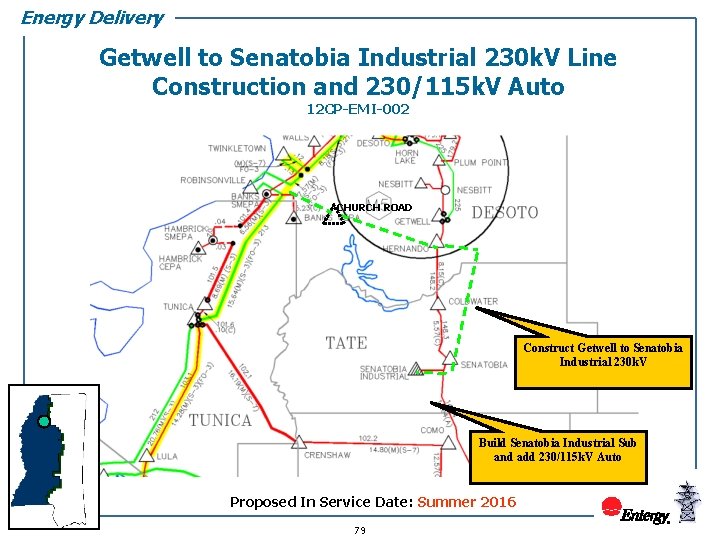 Energy Delivery Getwell to Senatobia Industrial 230 k. V Line Construction and 230/115 k.