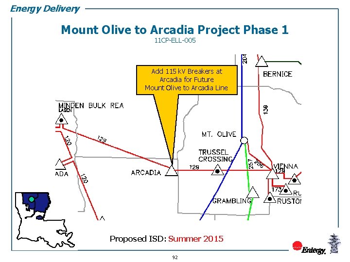 Energy Delivery Mount Olive to Arcadia Project Phase 1 11 CP-ELL-005 Add 115 k.