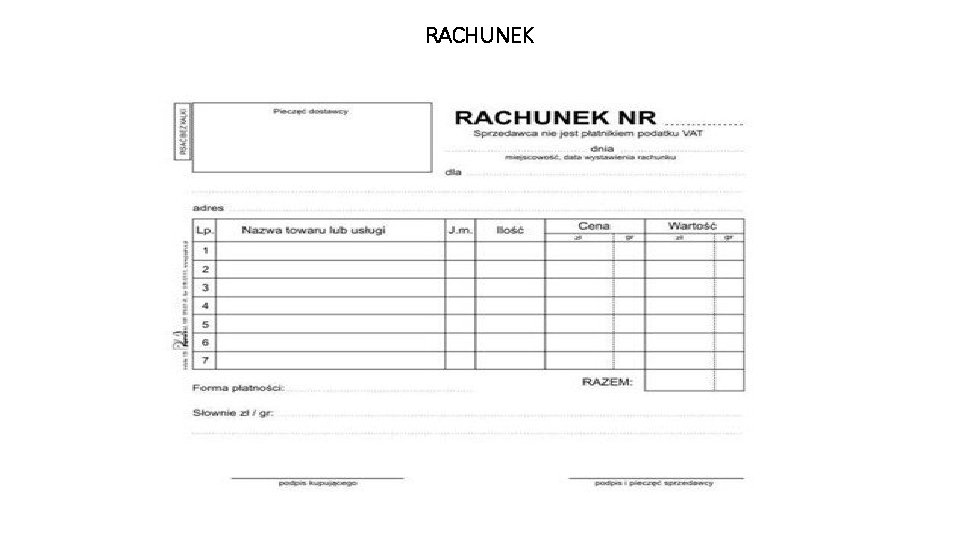 RACHUNEK 