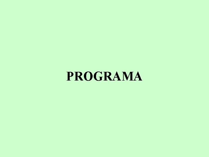 PROGRAMA 