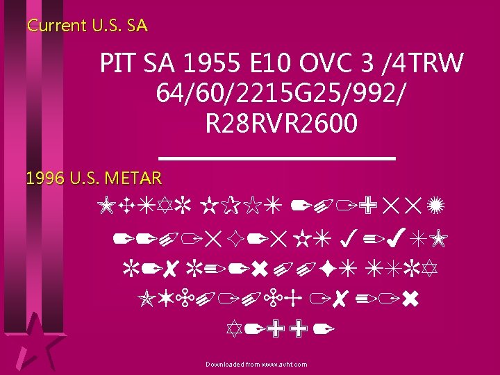 Current U. S. SA PIT SA 1955 E 10 OVC 3 /4 TRW 64/60/2215