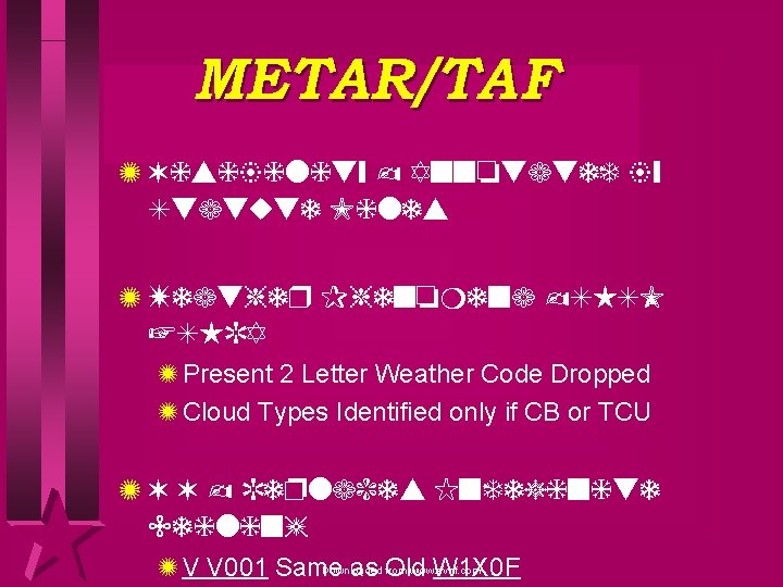 METAR/TAF Z Visibility - Annotated by Statute Miles Z Weather Phenomena -SHSN +SHRA Z