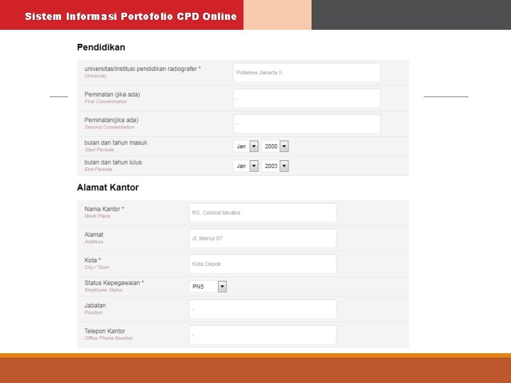 Sistem Informasi Portofolio CPD Online 