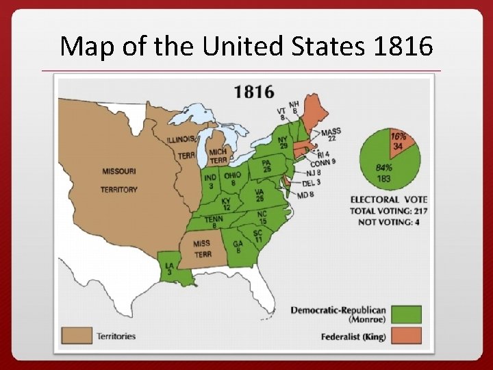 Map of the United States 1816 Map of the United States 1816
