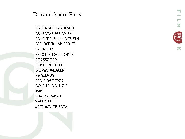 Doremi Spare Parts 