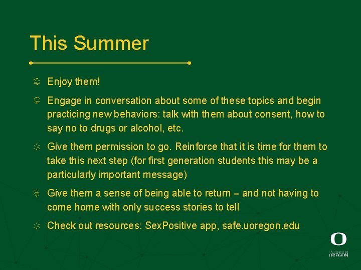 This Summer Enjoy them! Engage in conversation about some of these topics and begin