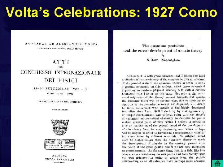 Volta’s Celebrations: 1927 Como 