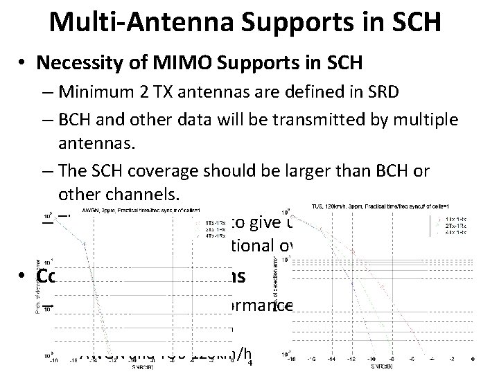 Multi-Antenna Supports in SCH • Necessity of MIMO Supports in SCH – Minimum 2